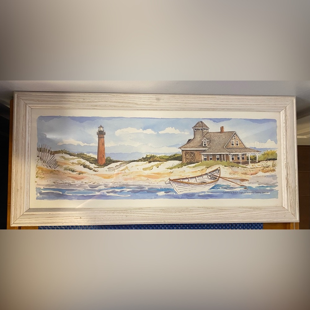 Currituck Lighthouse framed art, Donna Elias, Great American Lighthouses